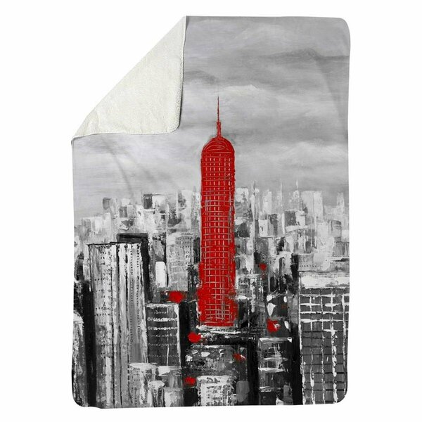 Begin Home Decor 60 x 80 in. Empire State Building of New York-Sherpa Fleece Blanket 5545-6080-CI272